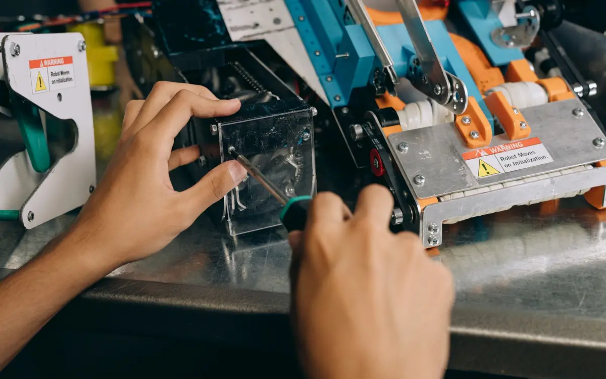 Electromechanical work on a machine
